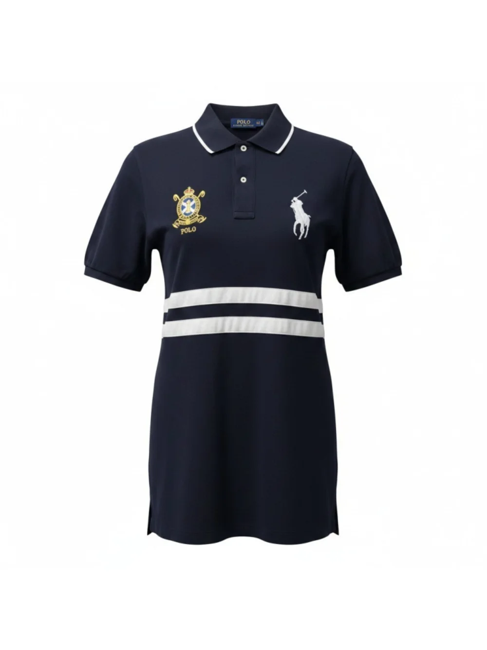 Polo Ralph Lauren Men's Vintage Big Pony Crest #1 Striped Faded Black Shirt 3XLT